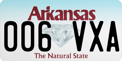 AR license plate 006VXA