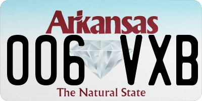AR license plate 006VXB