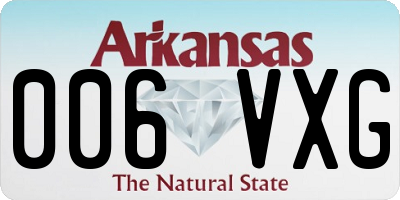 AR license plate 006VXG