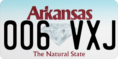 AR license plate 006VXJ