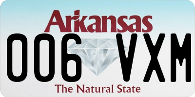 AR license plate 006VXM
