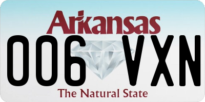 AR license plate 006VXN