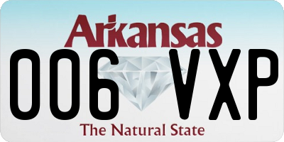 AR license plate 006VXP