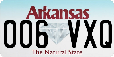 AR license plate 006VXQ