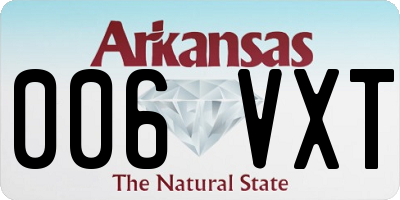 AR license plate 006VXT