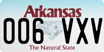 AR license plate 006VXV