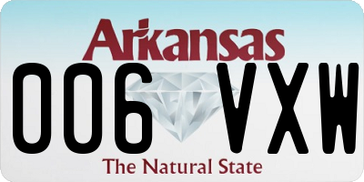 AR license plate 006VXW