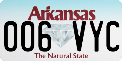 AR license plate 006VYC