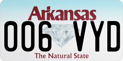 AR license plate 006VYD