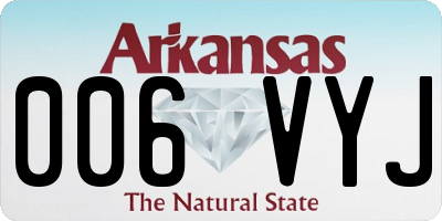 AR license plate 006VYJ