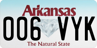 AR license plate 006VYK