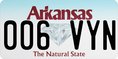 AR license plate 006VYN