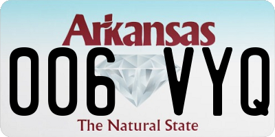 AR license plate 006VYQ