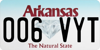 AR license plate 006VYT