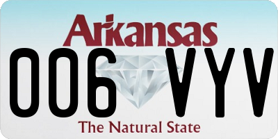 AR license plate 006VYV