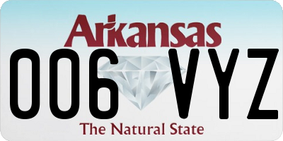 AR license plate 006VYZ