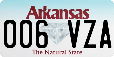AR license plate 006VZA