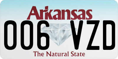 AR license plate 006VZD