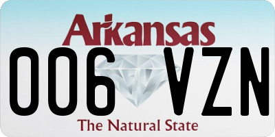AR license plate 006VZN