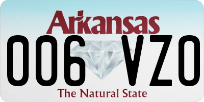 AR license plate 006VZO