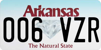 AR license plate 006VZR