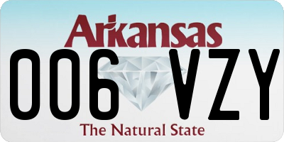AR license plate 006VZY