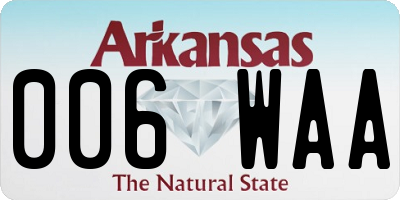 AR license plate 006WAA