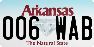 AR license plate 006WAB