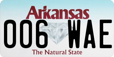 AR license plate 006WAE