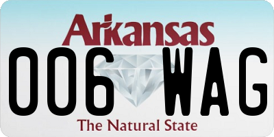AR license plate 006WAG