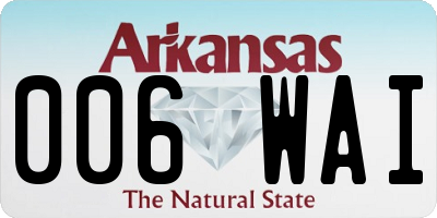 AR license plate 006WAI