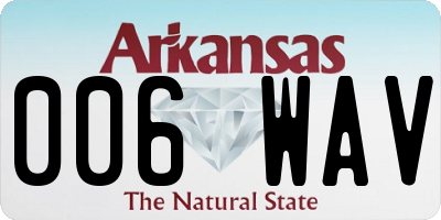 AR license plate 006WAV