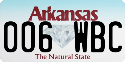 AR license plate 006WBC