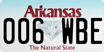 AR license plate 006WBE