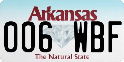 AR license plate 006WBF