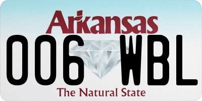 AR license plate 006WBL