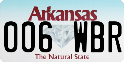 AR license plate 006WBR