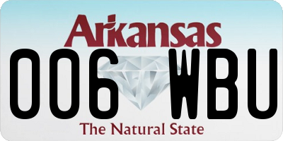AR license plate 006WBU