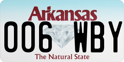 AR license plate 006WBY