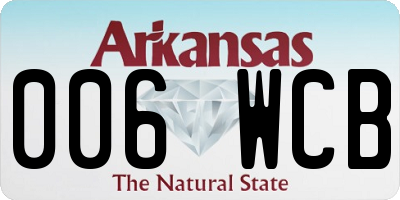 AR license plate 006WCB