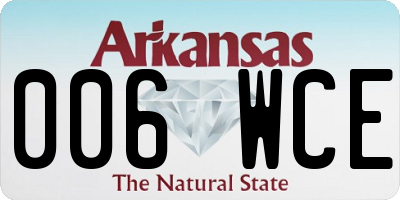 AR license plate 006WCE