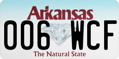 AR license plate 006WCF