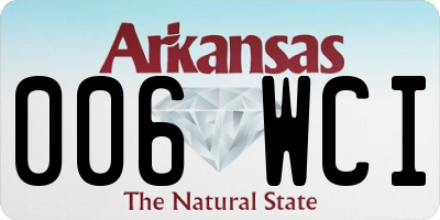 AR license plate 006WCI