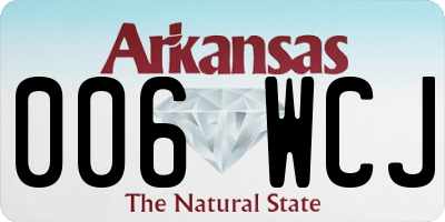 AR license plate 006WCJ