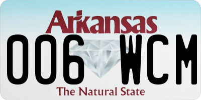 AR license plate 006WCM