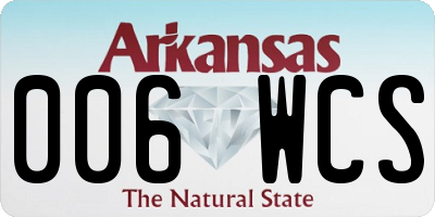AR license plate 006WCS