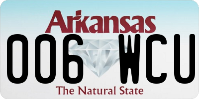 AR license plate 006WCU