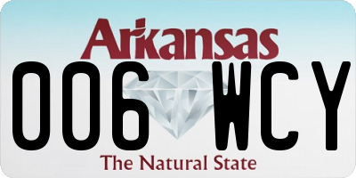 AR license plate 006WCY