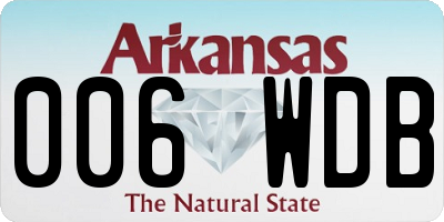 AR license plate 006WDB