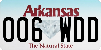 AR license plate 006WDD